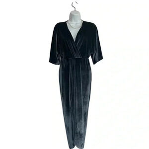 HYFVE Velvet Bodycon Mini Dress Blue Gray Lined Curve Hugging Small NWT